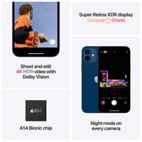 Apple iPhone 12 mini 64GB čierny – repasovaný smartfón, 5,4-palcový displej, rozlíšenie 2340x1080 4