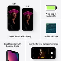 Inteligentný telefón Apple iPhone 13 256 GB Midnight – 6,1-palcový displej, veľké úložisko 5