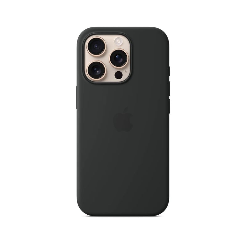 Silikonska maska za Apple iPhone 16 Pro s MagSafeom - crna