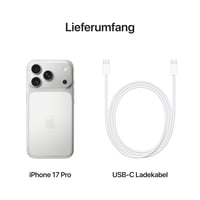 Smartfón Apple iPhone 17 Pro 256 GB – 6,3" ProMotion 120 Hz displej, čip A19 Pro, fotoaparát Pro Fusion, Center Stage, strieborný 6