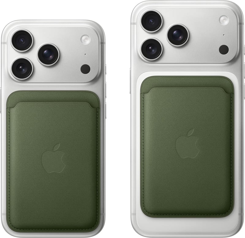 Apple iPhone MagSafe Fabric Pénztárca Fekete - Black