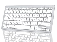 Tastatură Bluetooth subțire OMOTON argintie, compatibilă cu Apple MacBook 1