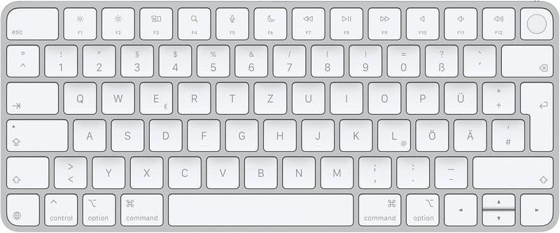 Apple Magic Keyboard Touch ID-s Mac modellekhez Apple chippel, német kiosztás, Bluetooth, USB-C