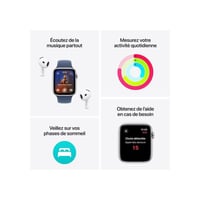 Inteligentné hodinky Apple Watch SE (2. generácia, 2023) GPS + Cellular 40 mm s puzdrom z hviezdicovo bieleho hliníka a športovým remienkom (S/M) – sledovanie fitness a spánku 3