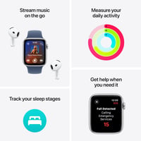 Apple Watch SE generația a 2-a GPS 40mm carcasă din aluminiu Midnight cu brățară sport Midnight mărimea S/M monitorizare ritm cardiac monitorizarea somnului detectare accident Retina 3