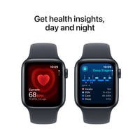 Apple Watch SE generația a 2-a GPS 40mm carcasă din aluminiu Midnight cu brățară sport Midnight mărimea S/M monitorizare ritm cardiac monitorizarea somnului detectare accident Retina 5