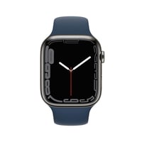 Inteligentné hodinky Apple Watch Series 7 GPS + Cellular 45 mm – Puzdro z grafitovej nehrdzavejúcej ocele, športový remienok v abyss modrej – Hladina kyslíka v krvi, EKG, Always-On Retina displej 2
