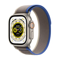 Apple Watch Ultra GPS + Cellular 49 mm titánové puzdro, remienok Trail Loop modrý/sivý, veľkosť M/L, inteligentné hodinky, fitness tracker, dlhá výdrž batérie, Retina displej 1