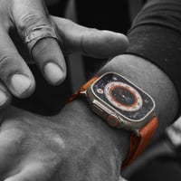 Apple Watch Ultra GPS + Cellular 49 mm titánové puzdro, remienok Trail Loop modrý/sivý, veľkosť M/L, inteligentné hodinky, fitness tracker, dlhá výdrž batérie, Retina displej 4