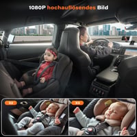 APPS2Car 2 v 1 detská pestúnka, 5-palcový 1080p HD monitor do auta s kamerou na zadné sedadlo, obojsmerným zvukom, IR nočným videním, snímačom teploty, bez WiFi 5