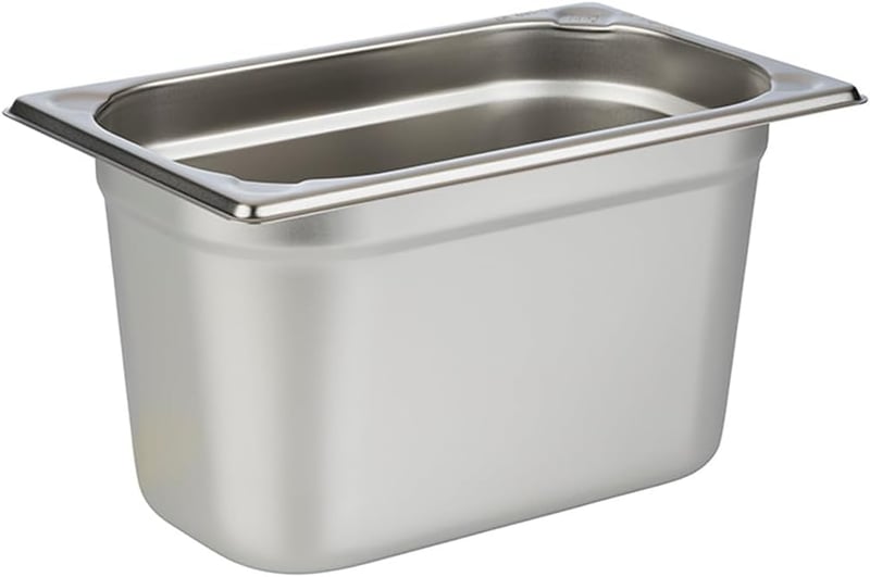 APS Gastronorm GN 1/4 rozsdamentes acél tálca 26,4x16,2 cm