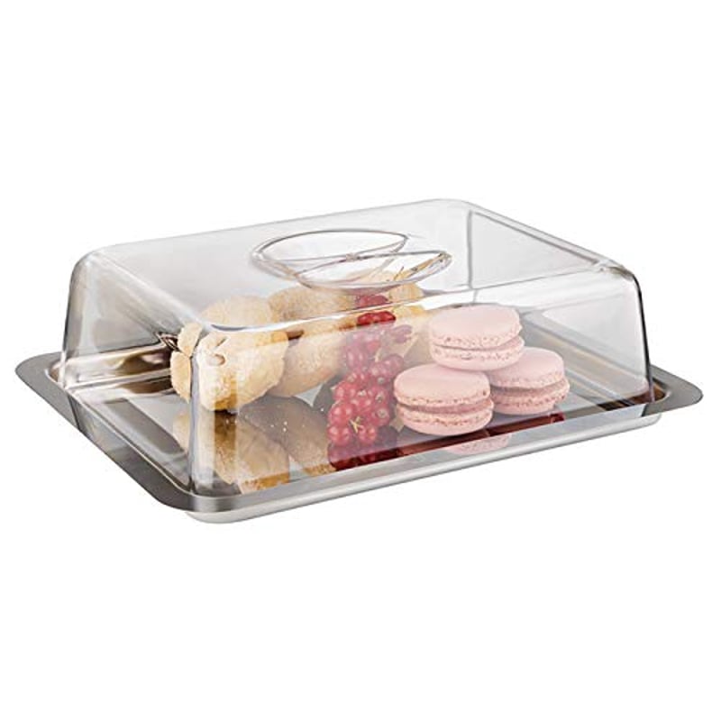 APS Rozsdamentes Torta és Sajttál 27x18 cm Magasság 7 cm