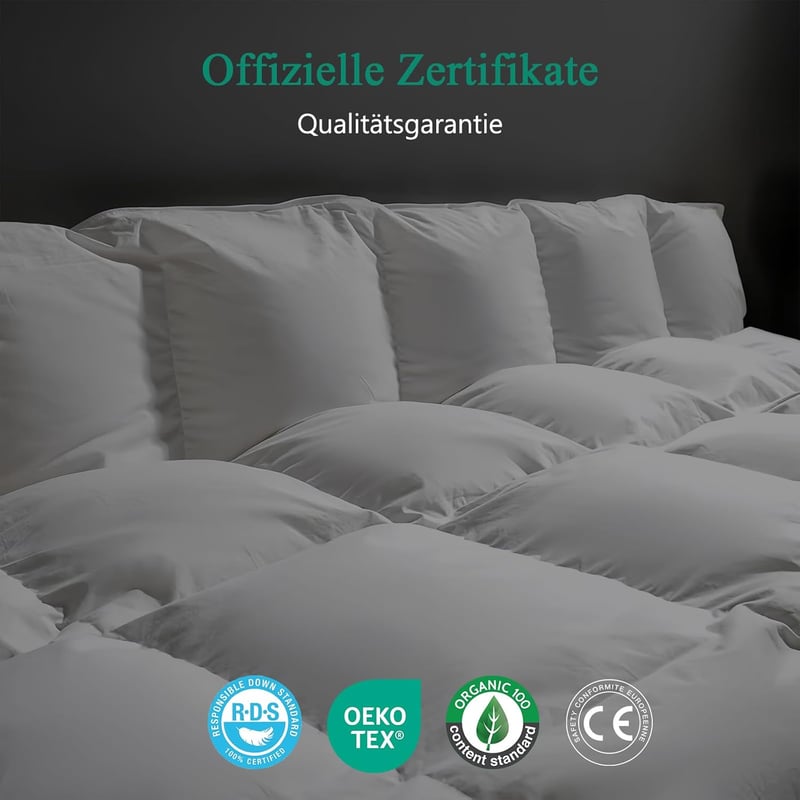 APSMILE Lúd Pehelytöltésű Téli Paplan 135x200 cm Egyiptomi Pamut