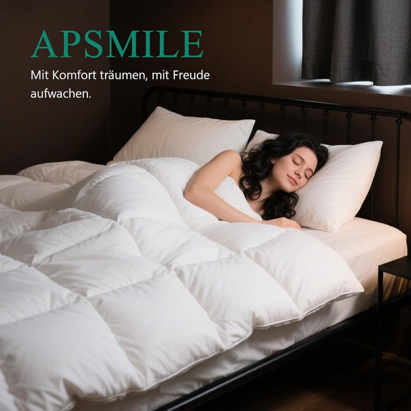 APSMILE Lúd Pehelytöltésű Téli Paplan 135x200 cm Egyiptomi Pamut