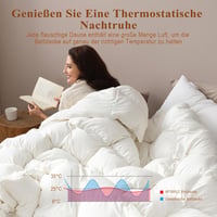 APSMILE Pehelypaplan 200x200 cm, 75% liba toll, 3-as melegség, pamut 6