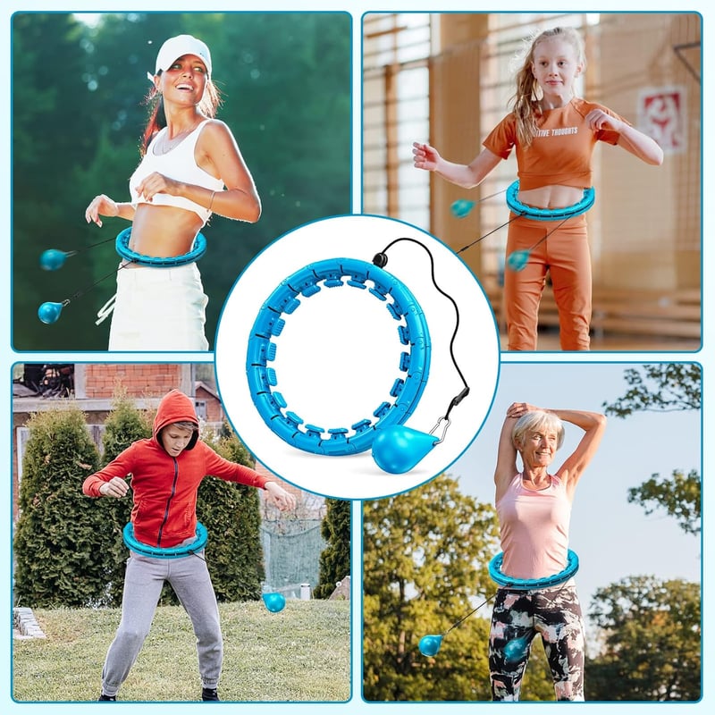 APzek Súlyozott Fitness Hoola Karika 32 Csomóval, Masszázs és Hasizom Edzéshez