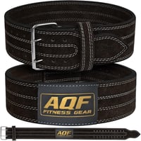 Curea de haltere AQF din piele de 10 mm grosime, cu cataramă cu rolă din oțel de 4 inchi, pentru powerlifting și genuflexiuni, pentru bărbați și femei 2