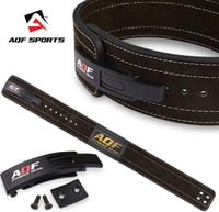 AQF Súlyemelő Öv Karos Csattal, 4 Hüvelyk Széles 10 mm Vastag Bőr - IPL USPA Jóváhagyott Erőemelő Öv Edzéshez, Fitnesz Derékpánt 5