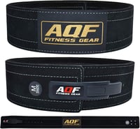 AQF Súlyemelő Öv Karos Csattal, 4 Hüvelyk Széles 10 mm Vastag Bőr - IPL USPA Jóváhagyott Erőemelő Öv Edzéshez, Fitnesz Derékpánt 1