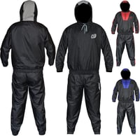 AQF Szauna Öltöny Izzadásos Fitnessz Jogging Felső Alsó Férfi Női Kapucnis Fogyasztó Ruha - 3XL, black 1