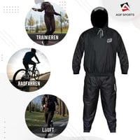 AQF Szauna Öltöny Izzadásos Fitnessz Jogging Felső Alsó Férfi Női Kapucnis Fogyasztó Ruha - 3XL, black 7