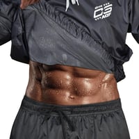 AQF Szauna Öltöny Izzadásos Fitnessz Jogging Felső Alsó Férfi Női Kapucnis Fogyasztó Ruha - 3XL, black 5