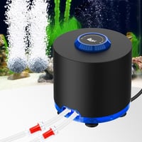AQQA Aquarium Air Pump, 360 L/H Oxygen Pump, Aquarium Sufficient Oxygen Supply, Ultra Quiet Operation, 2 Adjustable Air Outlets for Aquariums up to 300 L (3 W) - 3W up to 300L 1