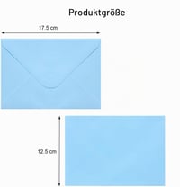 AQSQWQ 50 ks Kraft papierové obálky veľkosti B6 12,5x17,5 cm Farebné vintage obálky na pohľadnice, pozvánky, svadby a Vianoce s navlhčovacím lepiacim uzáverom do špice 2