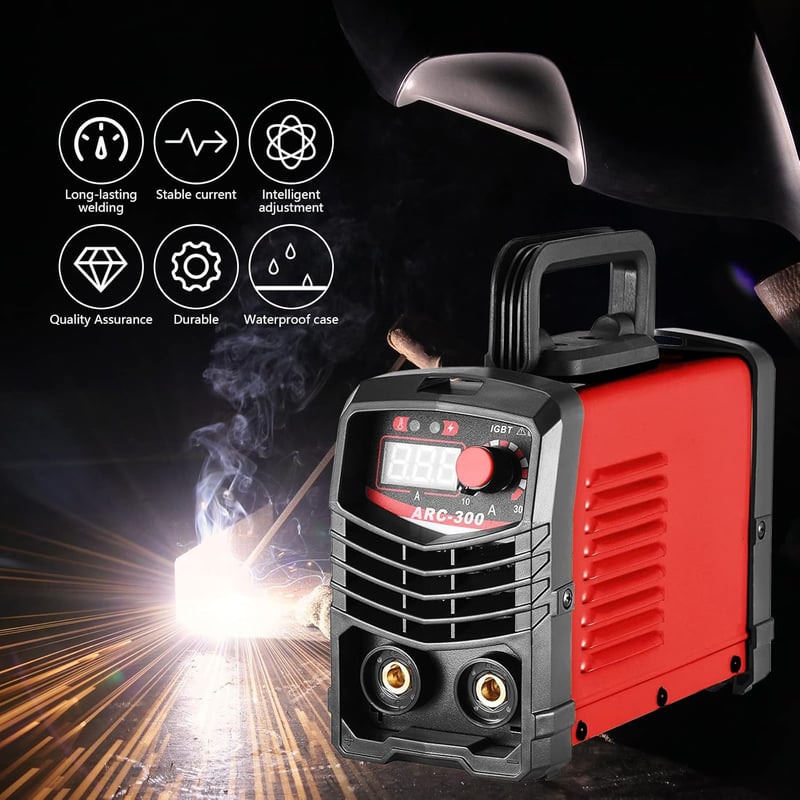 AQTZGOS 300A Inverter Hegesztőgép ARC Elektróda Készlet Hegesztőmaszk és Drótkefével