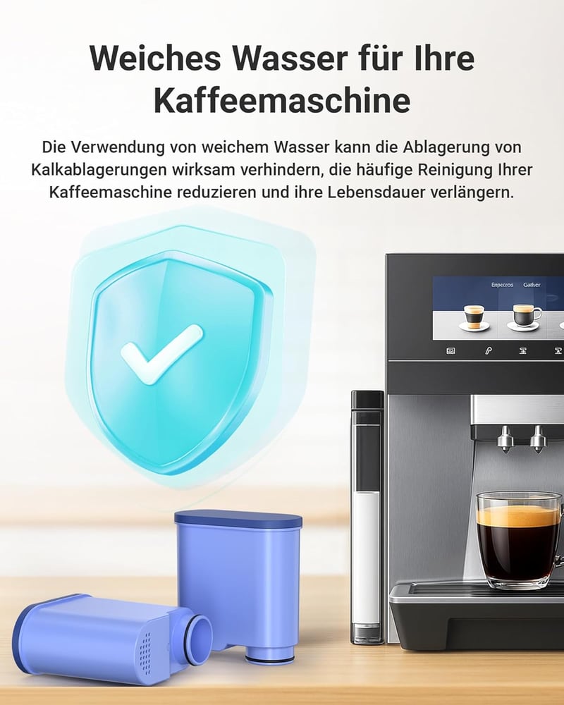 AQUA CREST vízszűrő Philips AquaClean CA6903 Saeco kávéfőzőhöz, PFAS csökkentő