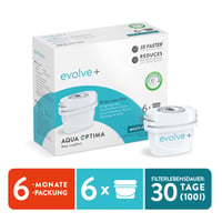Aqua Optima Evolve+ filtar za vodu – 6 komada (zaliha za 6 mjeseci), kompatibilan s Brita Maxtra+ 2