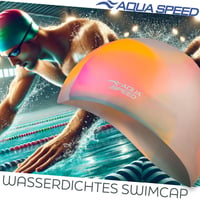 Set cască de înot din silicon Aqua Speed Bunt + prosop din microfibră – Multicolor, mărimea 50 – Cască de înot pentru adulți și copii, impermeabilă 3
