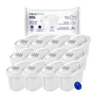 Aquafloow filter uložak za vodu 12 kom | Zamjenski filter kompatibilan s Brita Maxtra+ | Smanjuje klor i kamenac | Za Brita vrčeve za filtriranje vode 1