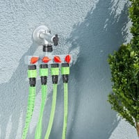 Aqualin 4-utas Kerti Locsolóelosztó - Univerzális Csapcsatlakozó Vízadagoló 3/4" és 1" Mérethez - Többirányú Öntözéshez, Autómosáshoz 6