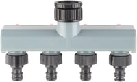 Aqualin 4-utas Kerti Locsolóelosztó - Univerzális Csapcsatlakozó Vízadagoló 3/4" és 1" Mérethez - Többirányú Öntözéshez, Autómosáshoz 5