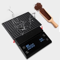 Aqualin LED digitális kávéskála 3kg, 0,1g pontosság, időzítővel, barista mérleg 7