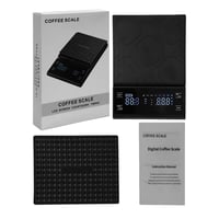 Aqualin LED digitális kávéskála 3kg, 0,1g pontosság, időzítővel, barista mérleg 8