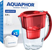 AQUAPHOR Amethyst 2,8L vízszűrő kancsó csúszó fedéllel + Maxfor+ szűrőbetét - 2-25.5, ruby-red 1