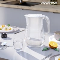Filtračná kanvica AQUAPHOR Onyx, biela, 4,2 l – s filtračnou vložkou Maxfor+, dizajn so vzhľadom skla, proti vodnému kameňu a chlóru 3