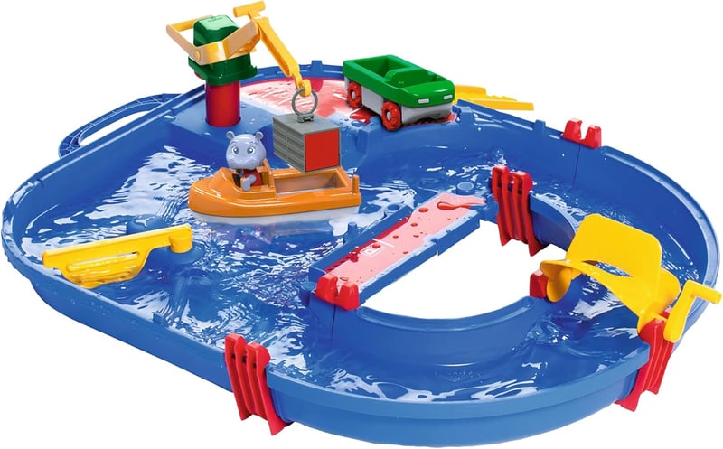 Aquaplay 8700001501 Kezdő Vízi Játékszett - Kék Műanyag Vízi Útvonal Gyerekeknek 3-7 Éves Korig - Térlátást Fejlesztő Vízi Játék