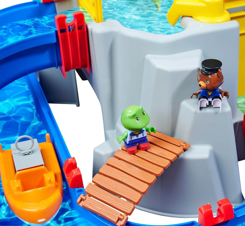 Aquaplay Hegyi Tó Vízi Játékszett - 42 Részes Kreatív Építőkészlet Gyerekeknek 3-7 Éves Korig, Kék Színben, Összeszerelhető