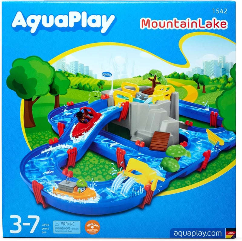 Aquaplay Hegyi Tó Vízi Játékszett - 42 Részes Kreatív Építőkészlet Gyerekeknek 3-7 Éves Korig, Kék Színben, Összeszerelhető