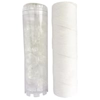 Sada vodných filtrov AQUAWATER 105008 - 20-mikrónový vinutý filter a filter proti vodnému kameňu - pre 10-palcové štandardné puzdrá - Francúzsko 2