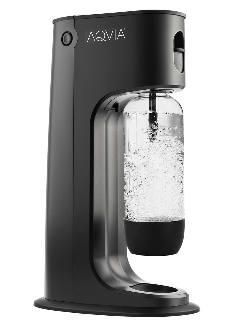 Výrobník sódy Aqvia Balance s fľašou bez obsahu BPA, čierny, 1 liter