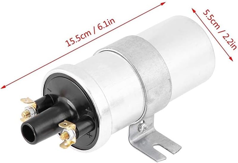Aramox 12V Gyújtótekercs Lucas 3 Ohm Ballaszt Nélküli Autó Alkatrész