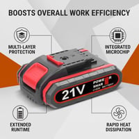 Náhradná lítiová batéria Aramox 21V 1300 mAh, 5-článková s viacnásobnou ochranou pre vŕtačky a píly 2