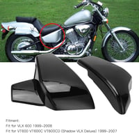 Aramox Akkumulátor Oldalsó Fedél Honda VLX 600 VT 600C Shadow Fekete - Glossy Black 3