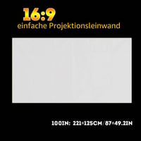 Aramox Prenosné skladacie zadné projekčné plátno 100 palcov 16:9 biele projektorové plátno na vnútorné aj vonkajšie použitie 6