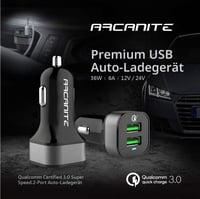 Nabíjačka ARCANITE USB, Dual Port Quick Charge 3.0, 36W, 6A, Rýchlonabíjačka s dvoma USB portmi 4