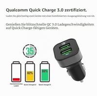 Nabíjačka ARCANITE USB, Dual Port Quick Charge 3.0, 36W, 6A, Rýchlonabíjačka s dvoma USB portmi 6